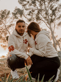 Duo de sweats assortis adultes avec motif floral bordeaux