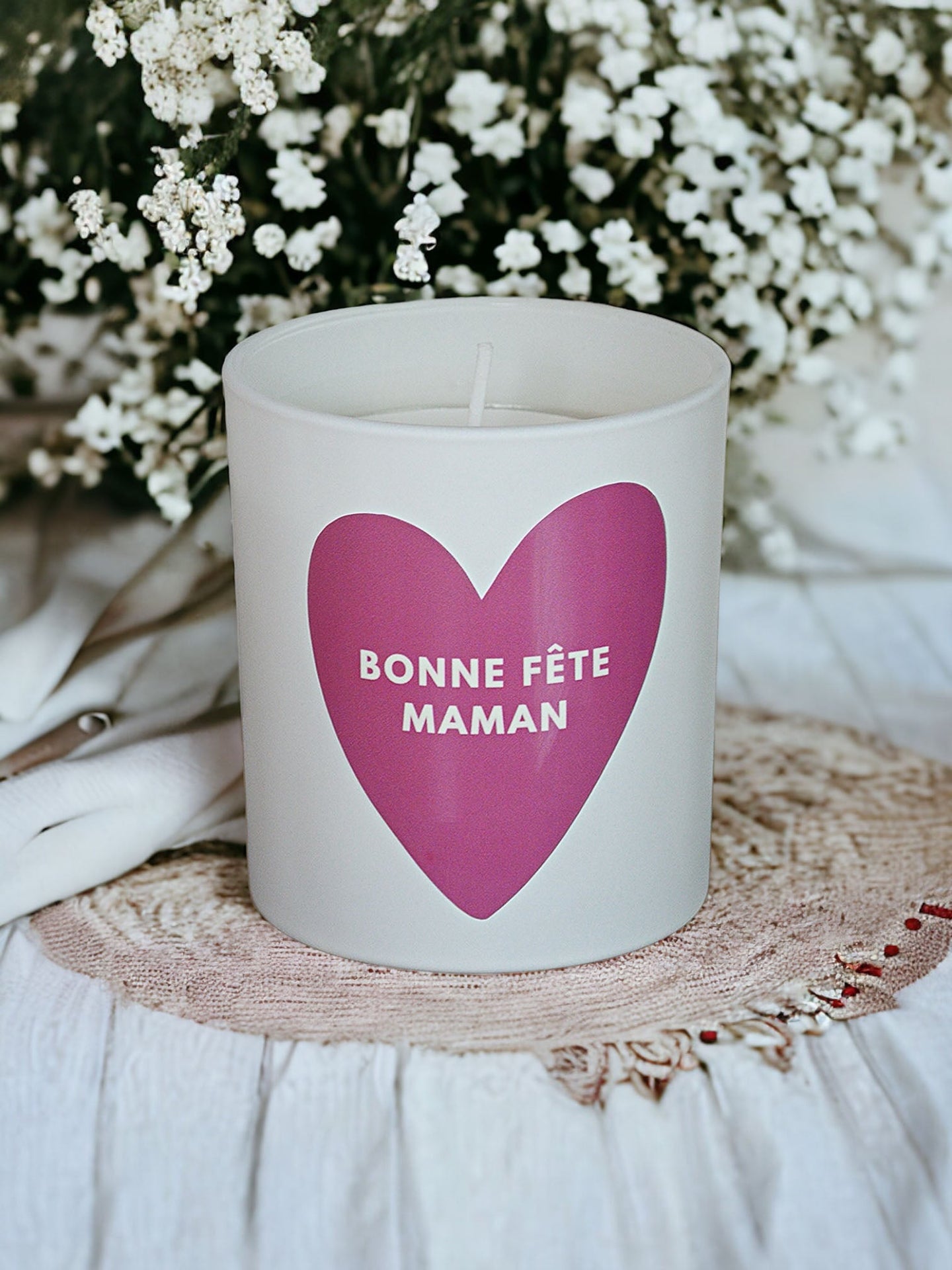 Bougie Parfumée 'Bonne Fête Maman'- Édition Fête des Mères - JUNTOS