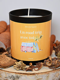 Bougie parfumée – Un road trip avec toi – Pot réutilisable - JUNTOS