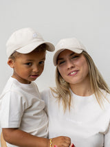 Duo casquettes maman & fils beiges coton bio - Mamacita et Chiquito - JUNTOS
