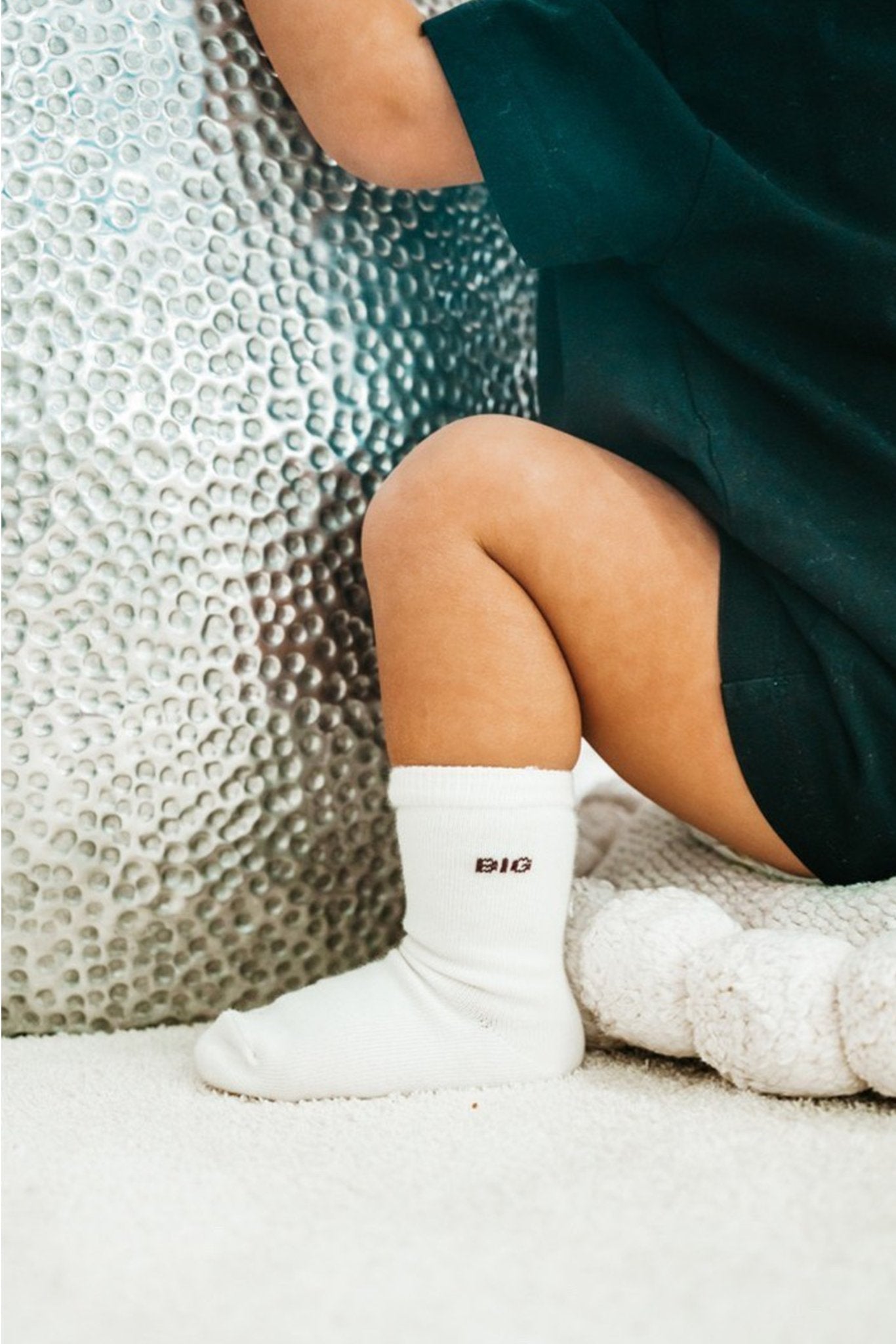 Duo paires de chaussettes bébé à messages tricotés - JUNTOS