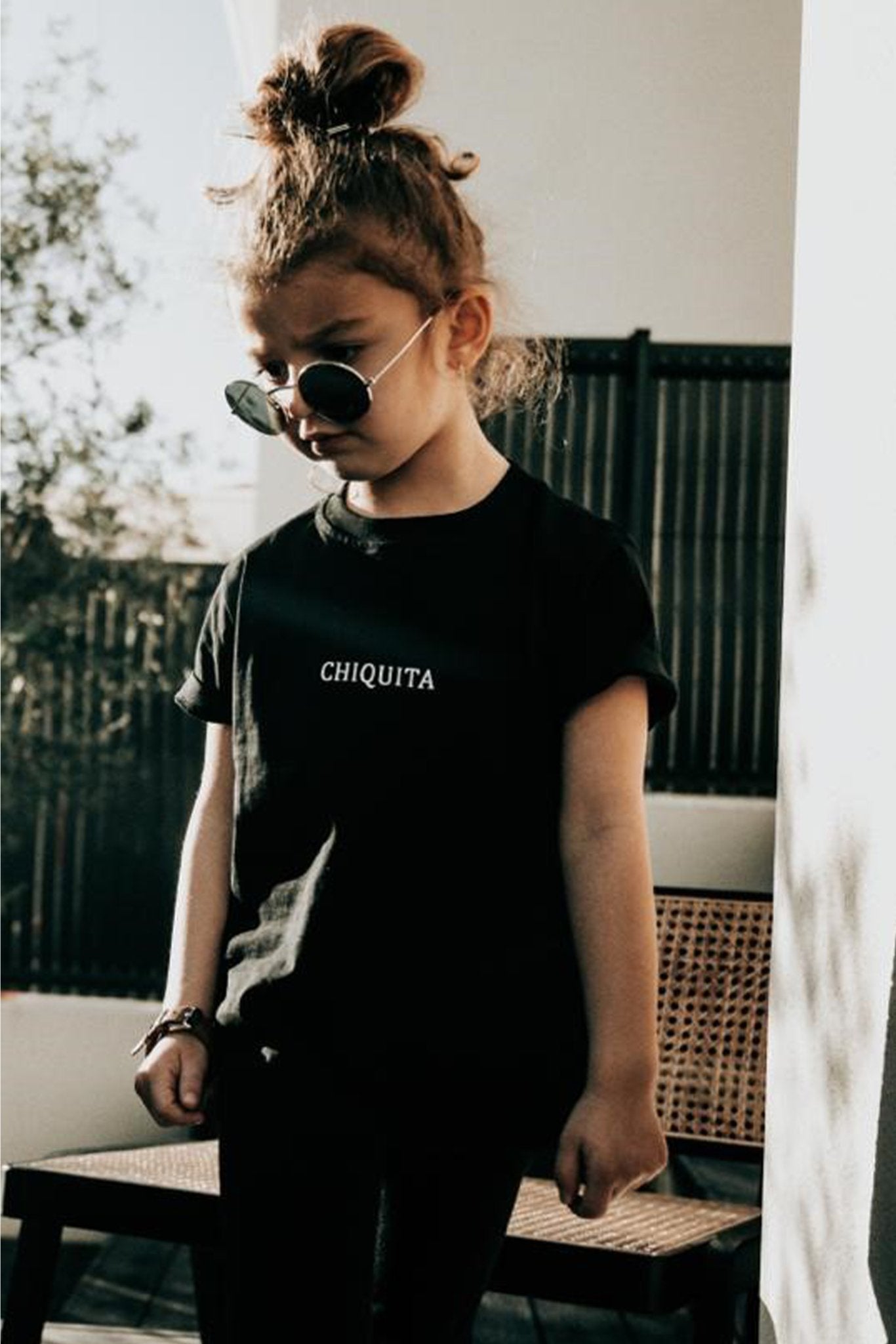 Duo t-shirt papa & fille noir coton bio - Papacito et Chiquita - JUNTOS