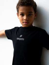 T-shirt Garçon noir en coton bio - Chiquito - JUNTOS