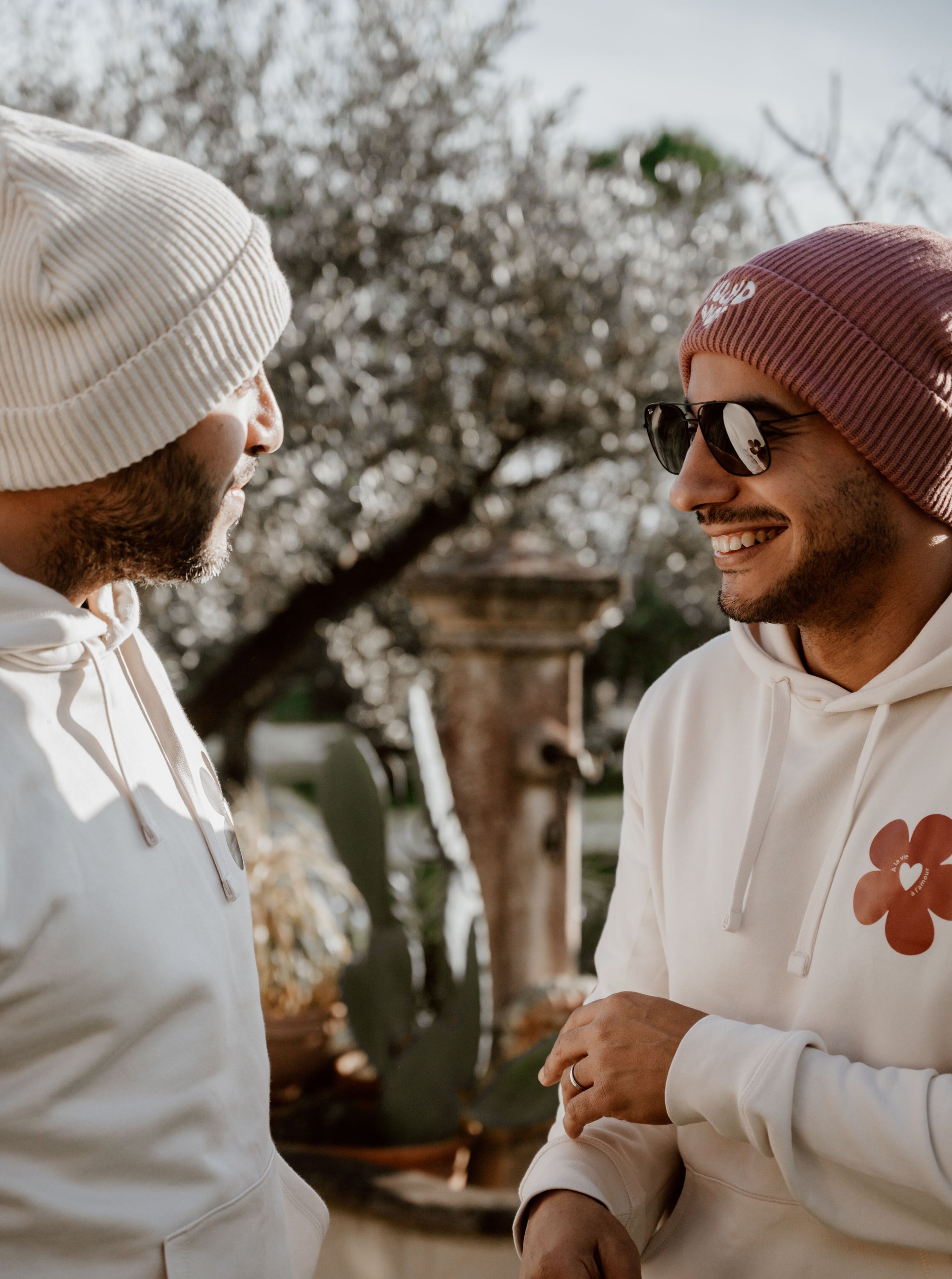 Étiquette intérieure du bonnet en coton bio
