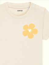 T-shirt Bébé Beige "A la vie à l'amour" - Jaune