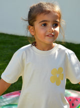 T-shirt Enfant Beige "A la vie à l'amour" - Jaune