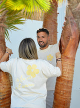 Duo t-shirts assortis pour parents "À la vie, à l'amour" - Jaune