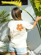 Duo t-shirts assortis pour parents "À la vie, à l'amour" - Camel