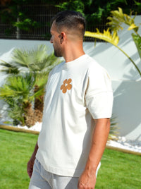 T-shirt Homme Beige "A la vie à l'amour" - Camel