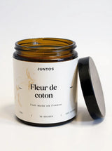 Bougie Parfumée Fleur de Coton – Cire Naturelle & Fabrication Artisanale