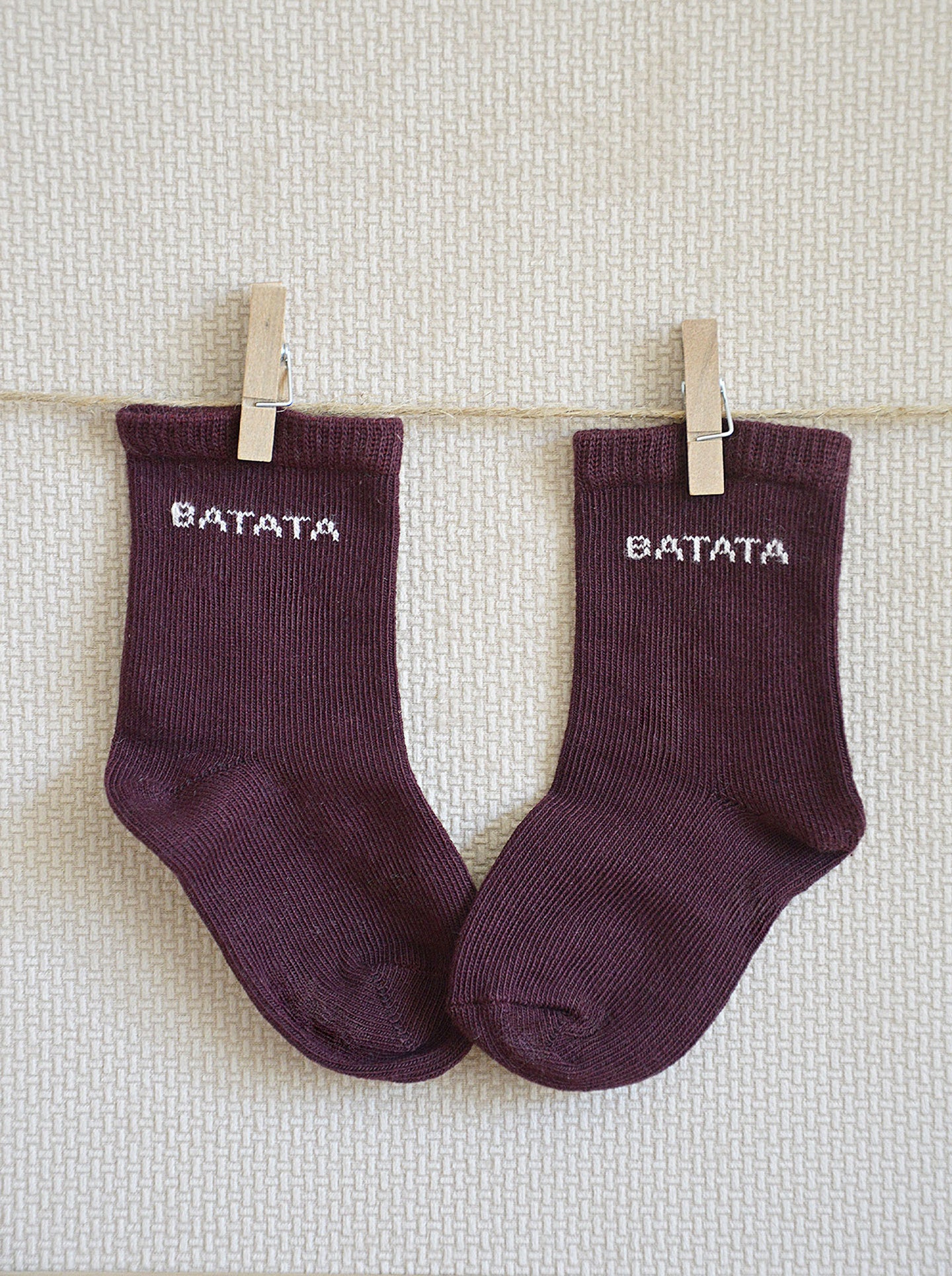 Chaussettes bébé "Baby cool" Bordeaux - cadeau personnalisé pour bébé