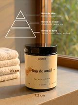 Bougie Parfumée Bois de Santal – Cire Naturelle & Fabrication Artisanale