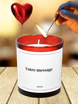 Bougie parfumée – Message personnalisé – Ballon "coeur" hélium - JUNTOS