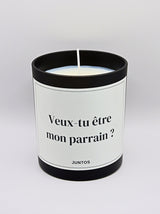 Bougie parfumée – Message personnalisé – Pot vert réutilisable 20CL - JUNTOS