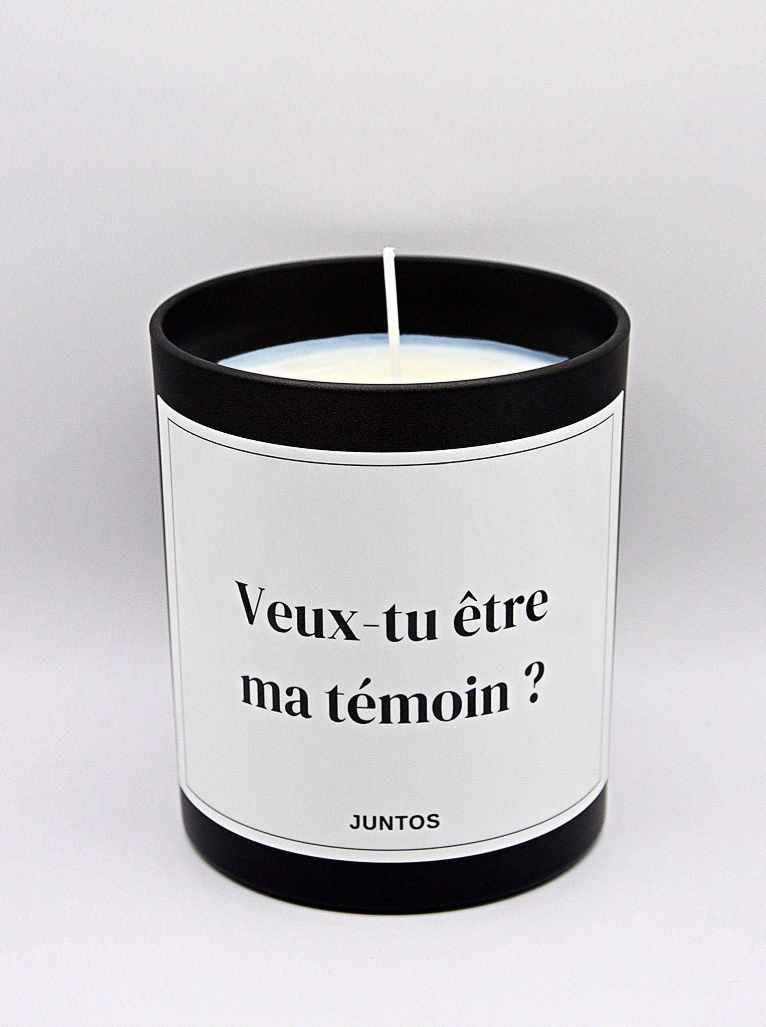 Bougie parfumée – Message personnalisé – Pot vert réutilisable 20CL - JUNTOS