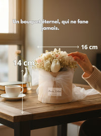 Bouquet artisanal de tulipes en bougie moulée fait main en France