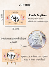 Cadeau tendre pour futur papy avec un puzzle personnalisé 24 pièces