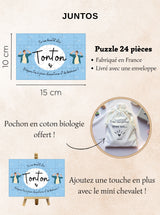 Puzzle grossesse avec pochon coton et enveloppe présentation