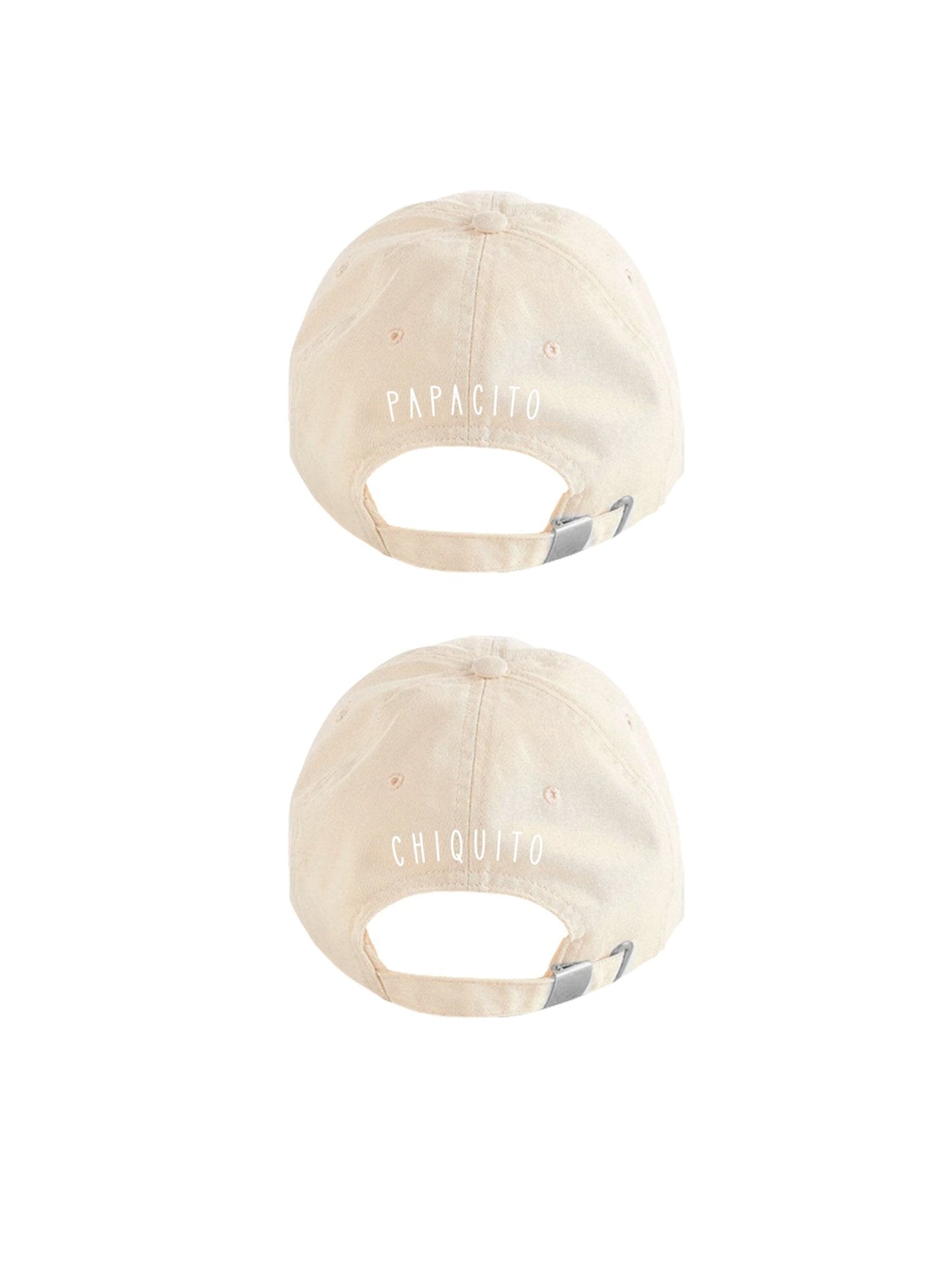 Duo casquette papa & fils beige coton bio - Papacito et Chiquito - JUNTOS