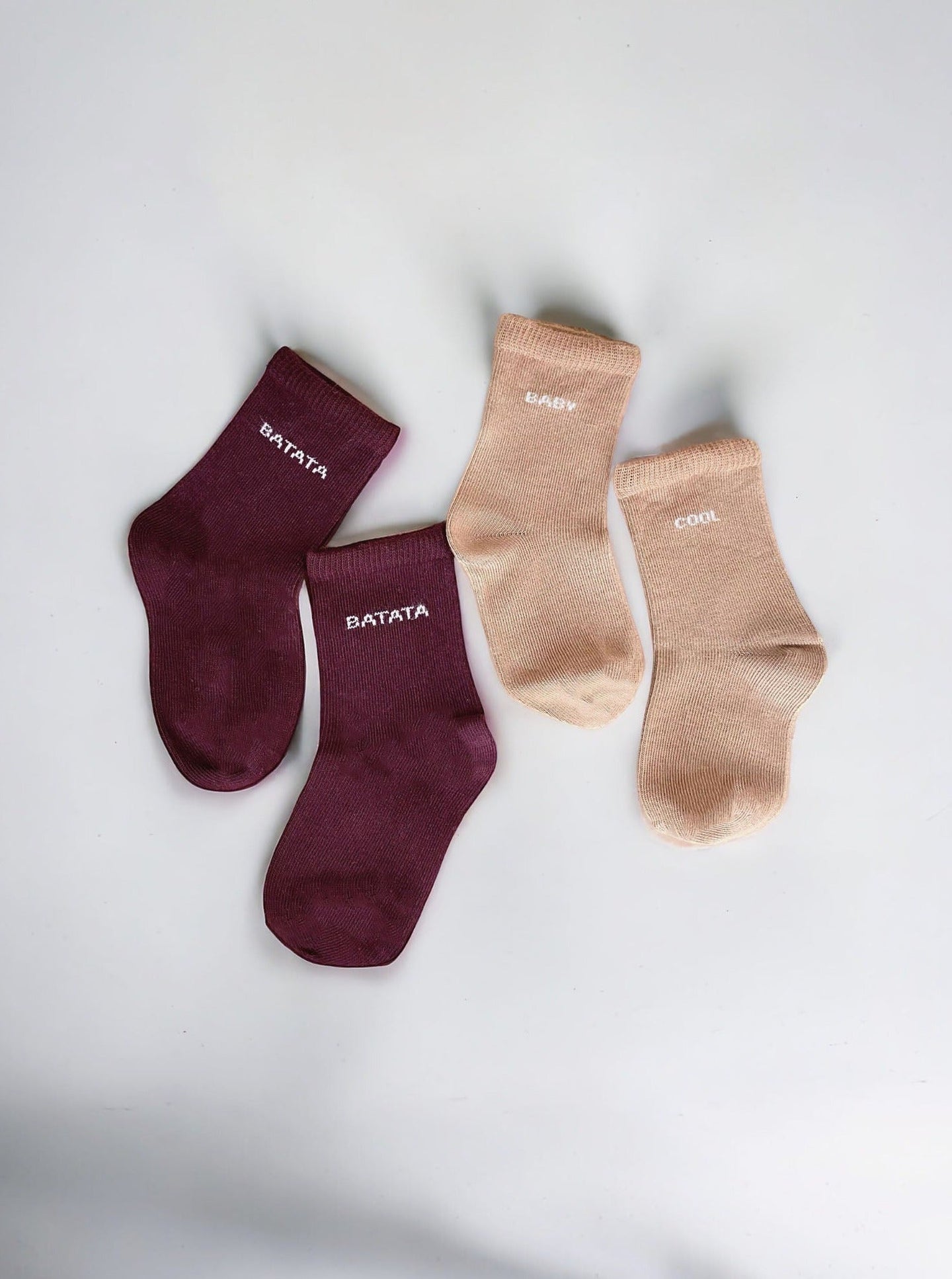 Duo paires de chaussettes bébé à messages tricotés - JUNTOS