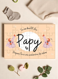 Détail des pièces du puzzle 24 pièces format carte postale