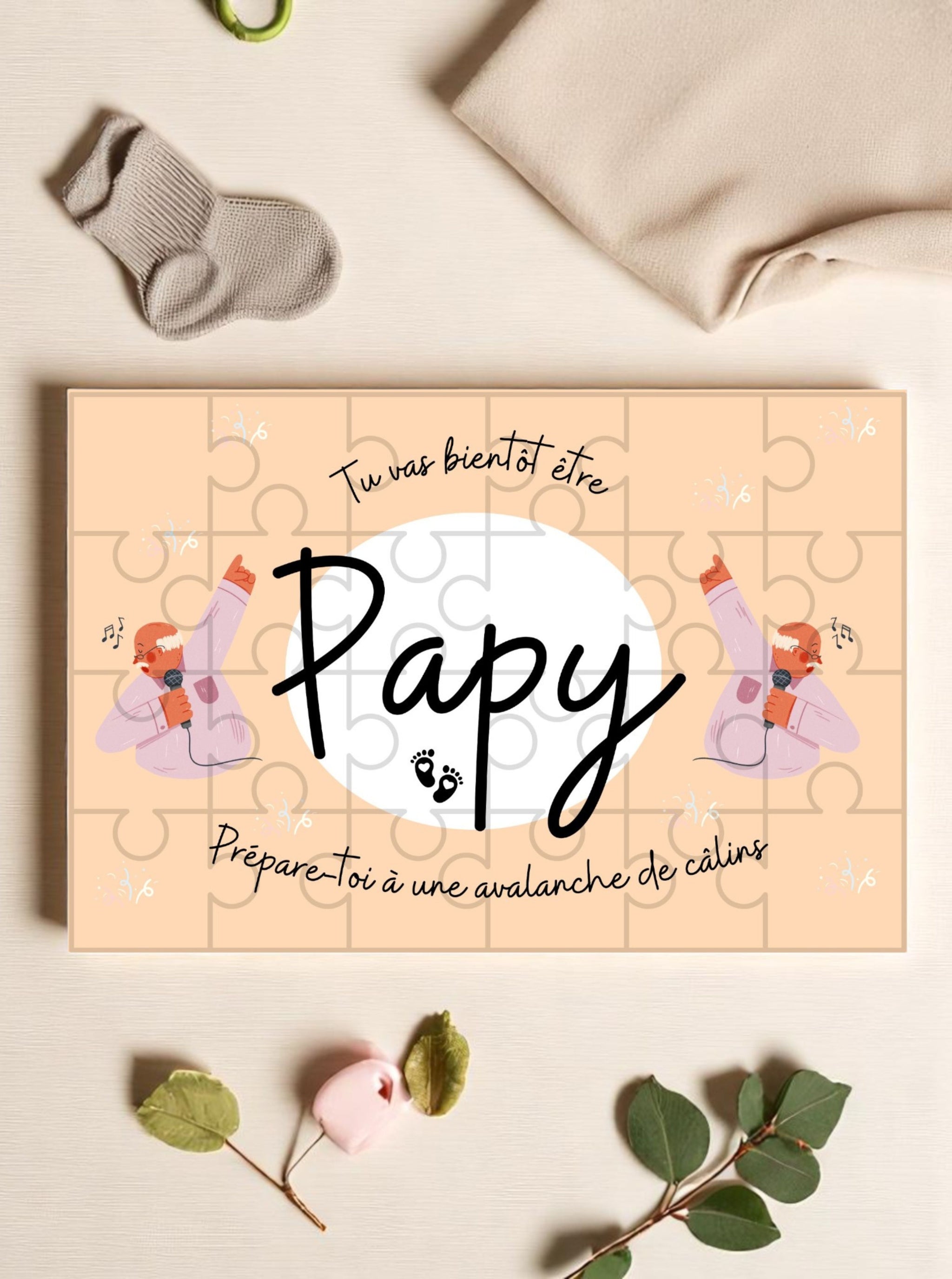 Détail des pièces du puzzle 24 pièces format carte postale