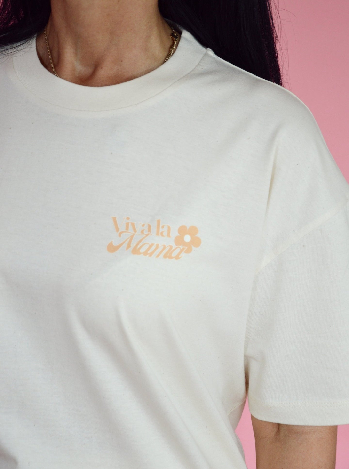 T-shirt Maman "Viva la Mama" en coton biologique - Orange - JUNTOS