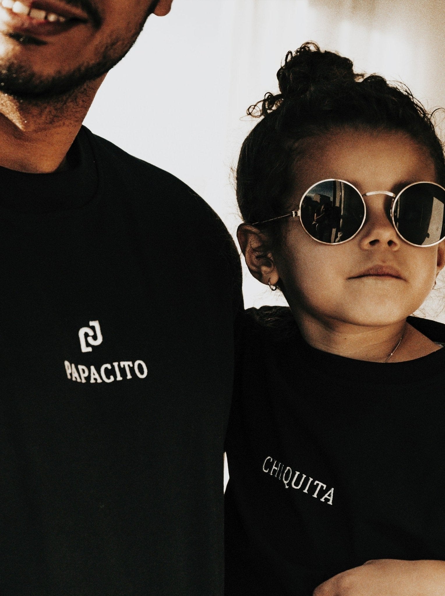 T-shirt Papa noir en coton bio - Papacito - JUNTOS